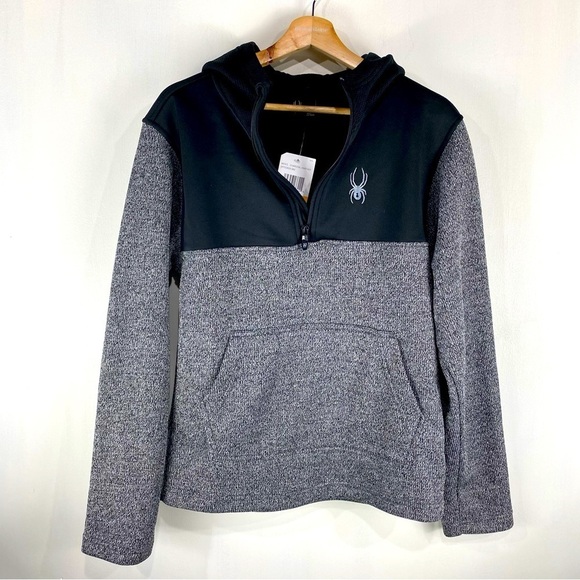 Spyder Men's Racer 1/4 Zip Up Pullover Sweatshirt Hoodie Jacket Size Small (NWT) - Picture 1 of 4